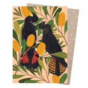 Greeting Card | Cockatoos + Banksia